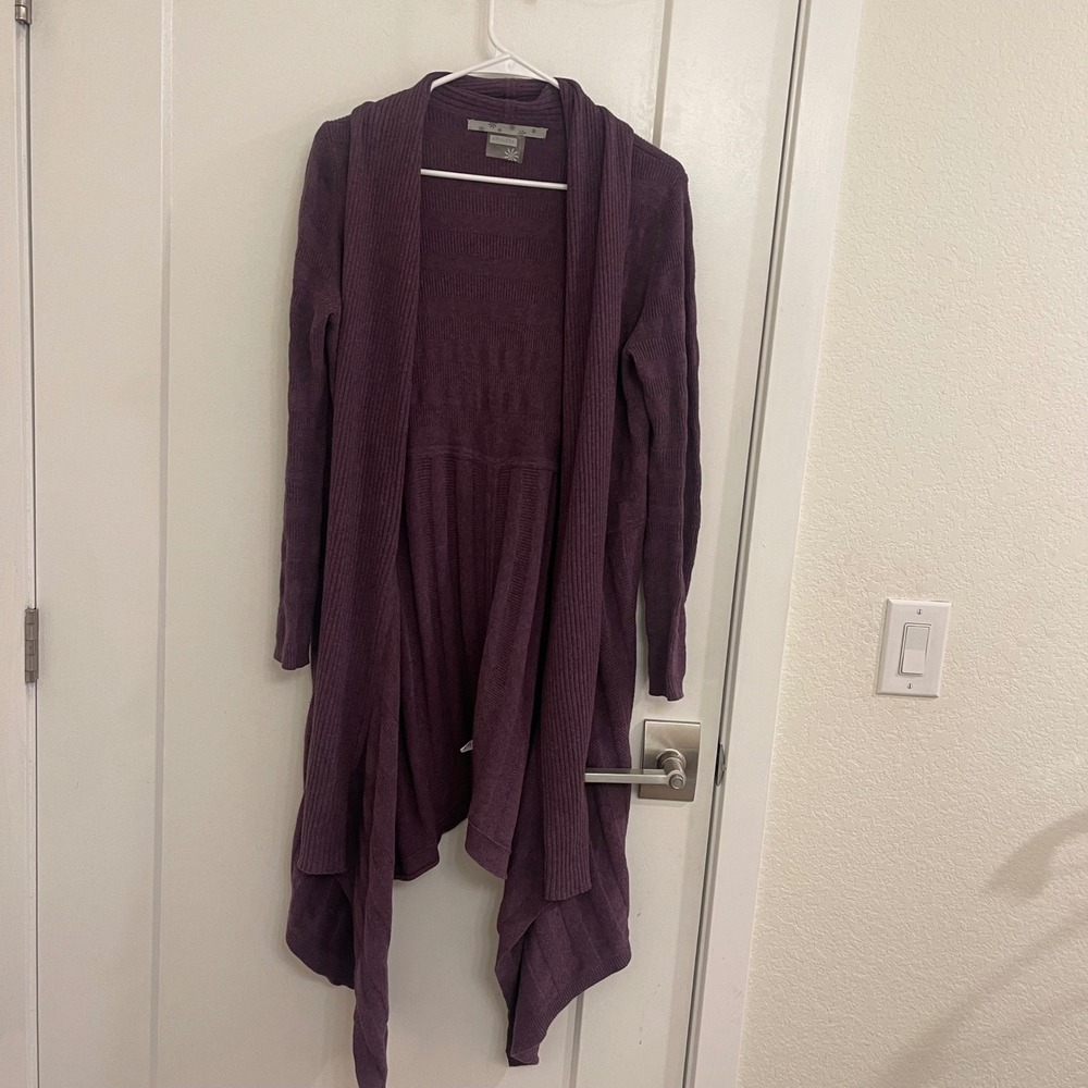 Athleta Purple Organic Cotton Wool Blend Long Cardigan Luxury Fall XS
